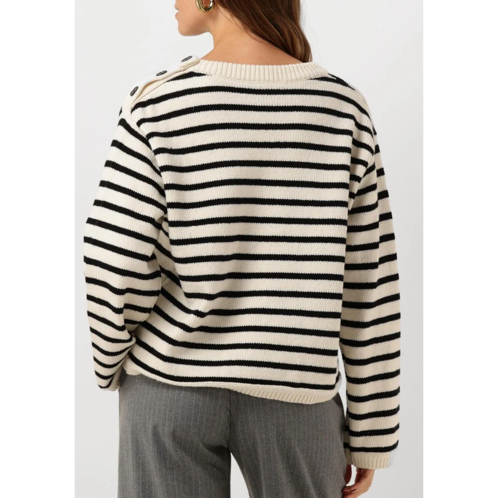 Suncoo Neutrale Wollen Trui Prisma White Dames