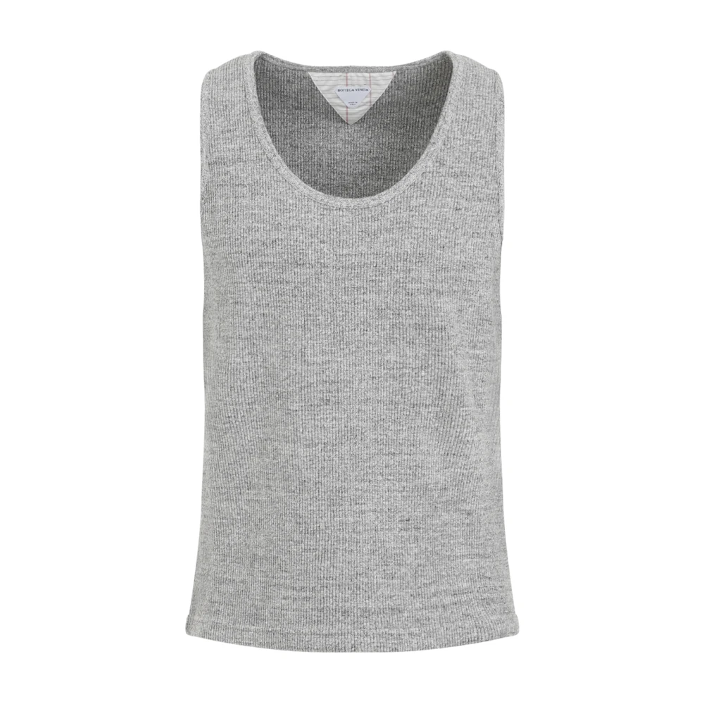 Bottega Veneta Geribbelde Tanktop Lichtgrijs Melange Gray Heren