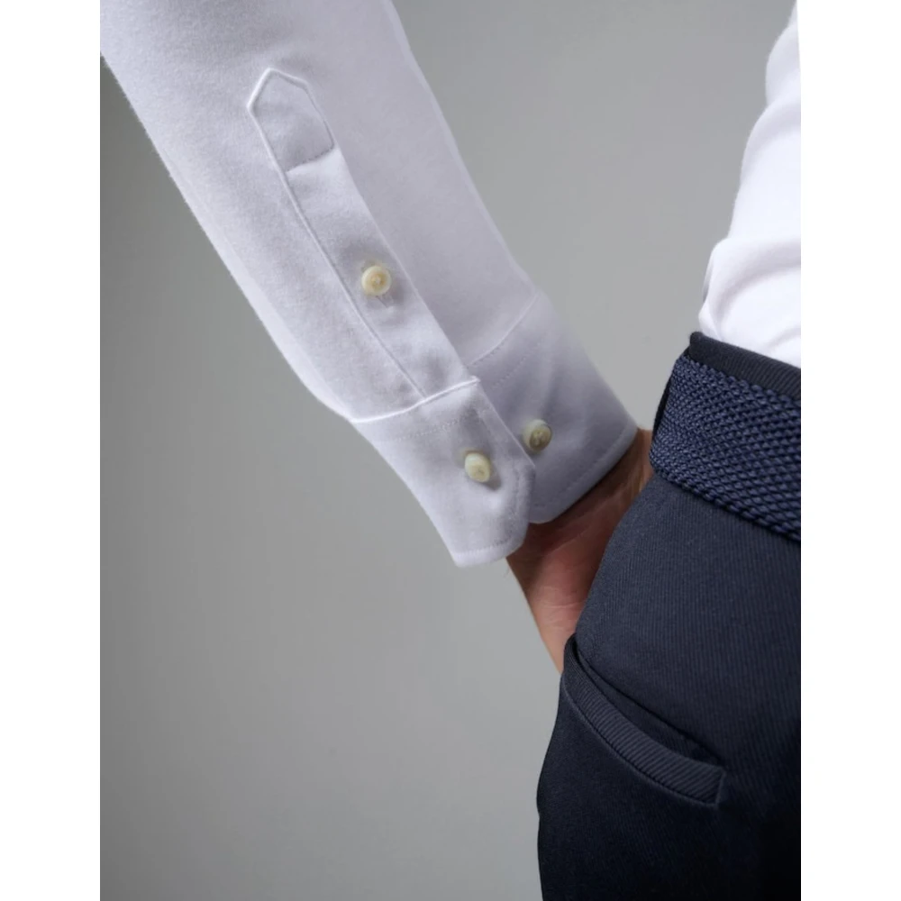 Desoto Witte Overhemd Lange Mouw Hai White Heren