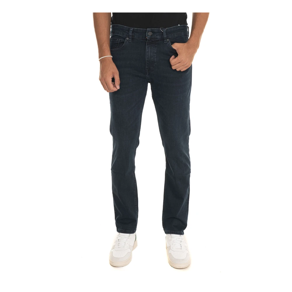 Boss Slim-Fit Denim Jeans met 5 Zakken Blue Heren