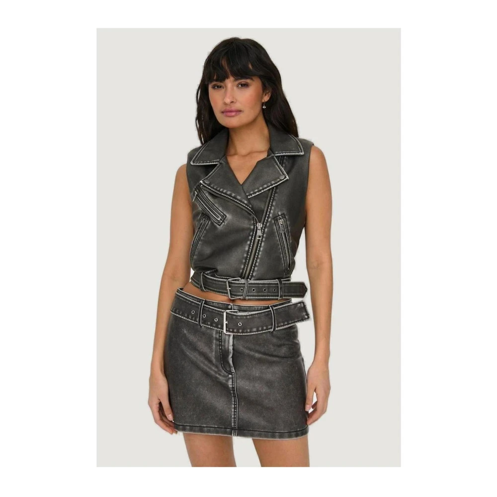 Only Zwarte Polyester Damesjas Jas Black Dames