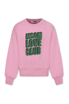 pink-fleece-cotton-sweatshirt-with-green-logo