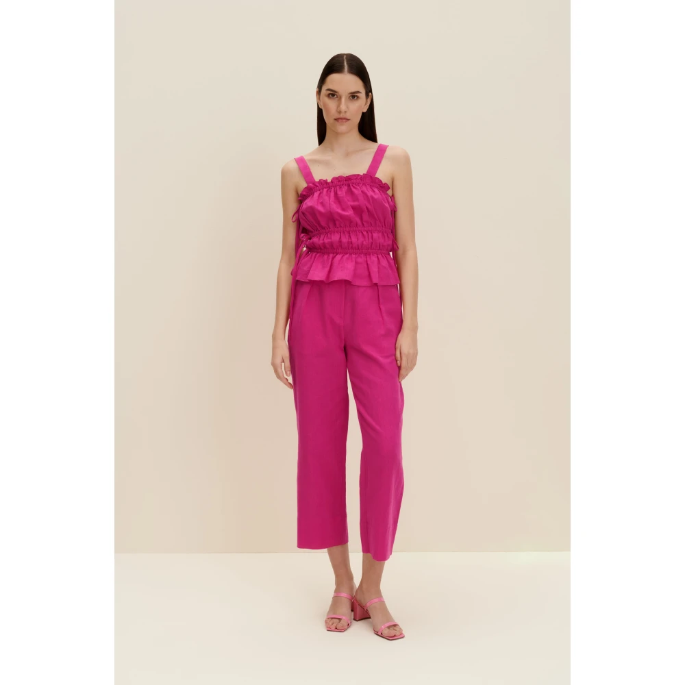 Jaaf Top met strikdetail in Hot Pink Dames