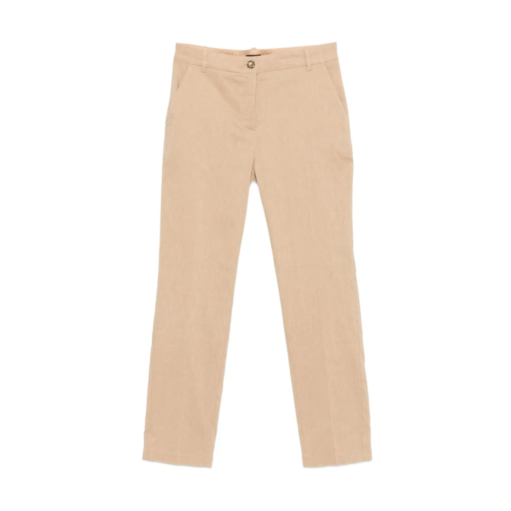 Pinko Women's Beige Cropped Trousers, S, Bello Cropped Trousers