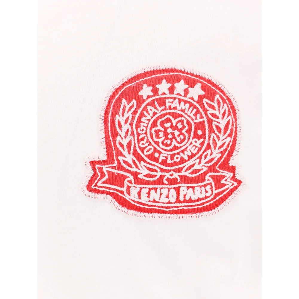 Kenzo Biologisch Katoenen T-shirt met Varsity Patch White Heren
