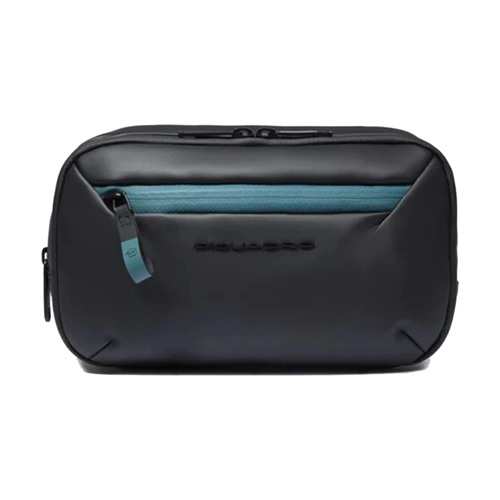 Piquadro Mannelijk Zwart Tassen Heren, One Size, Polyester, Beauty Case