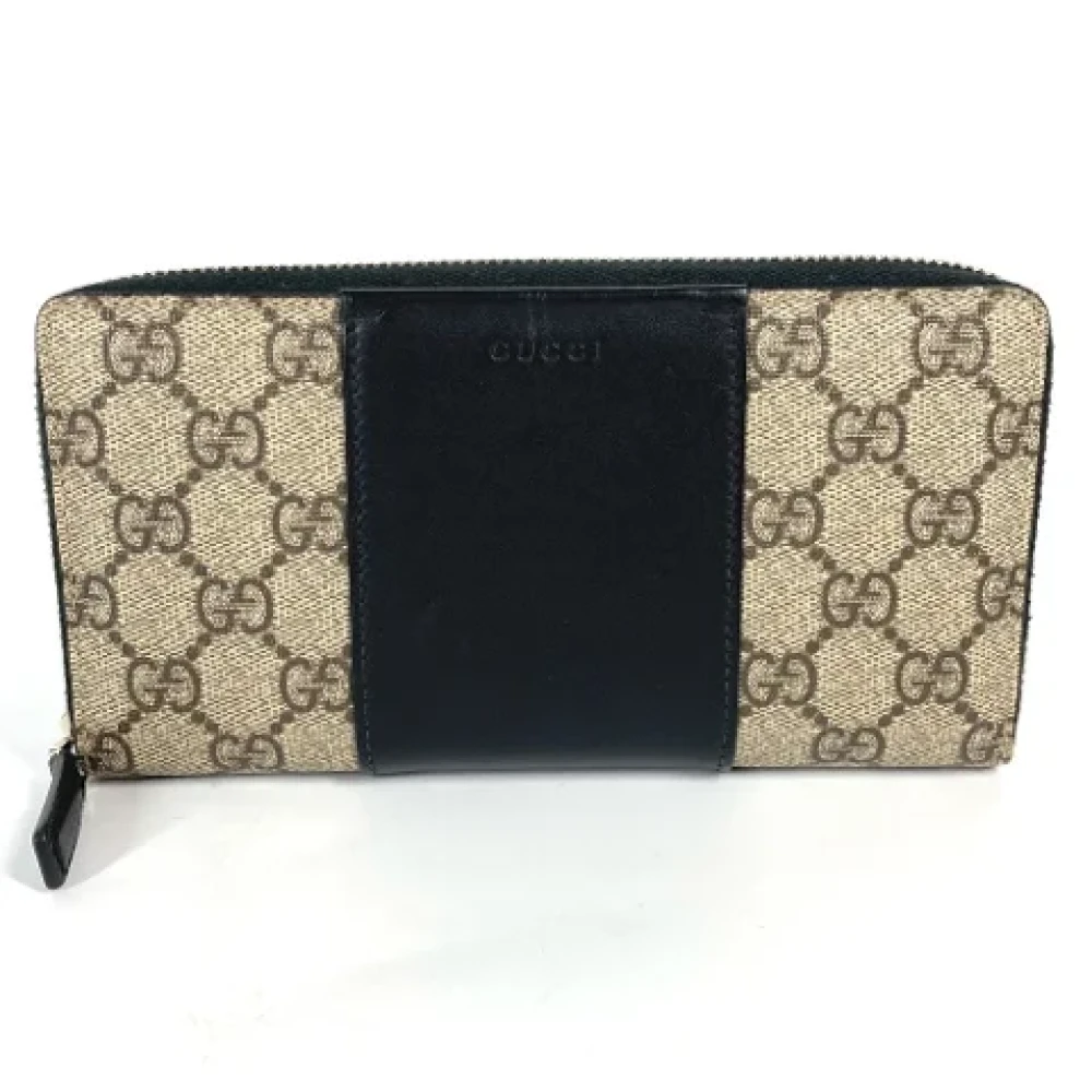 Gucci Vintage Pre-owned Canvas wallets Beige Dames
