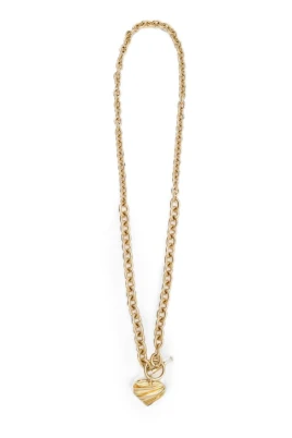 Hjärtformad halsband med veck