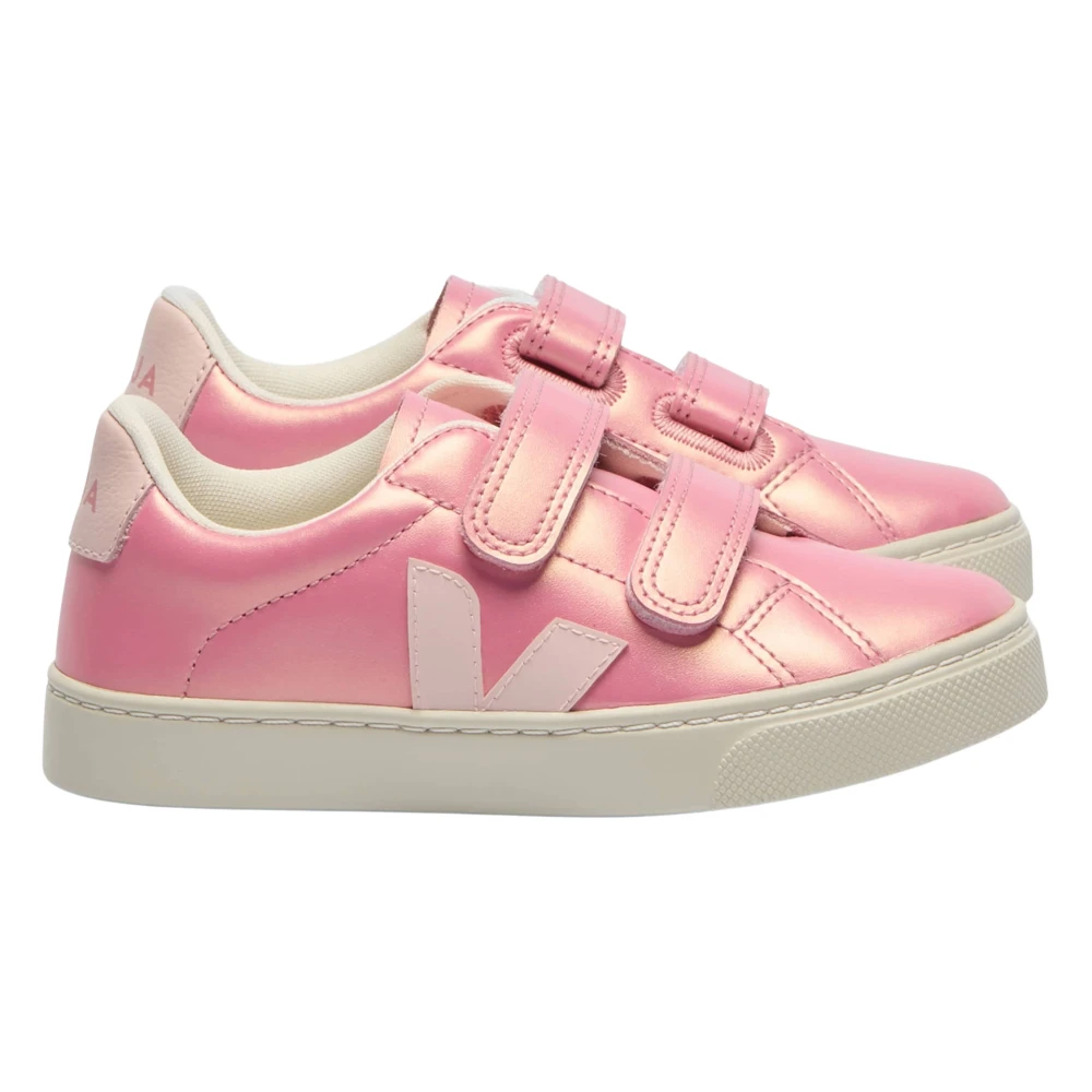 Veja Girls Pink Kids Sneakers, 22 Eu, Esplar Leather Trainers
