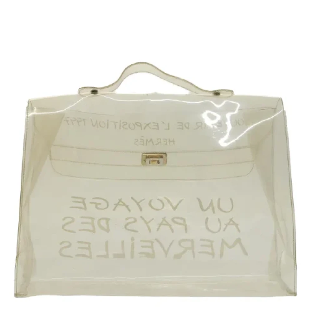Hermès Vintage Pre-owned Vinyl handbags White Dames