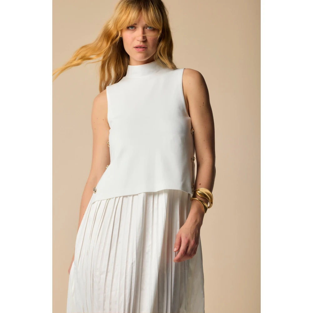 Kocca Elegante Midi Jurken voor Vrouwen White Dames