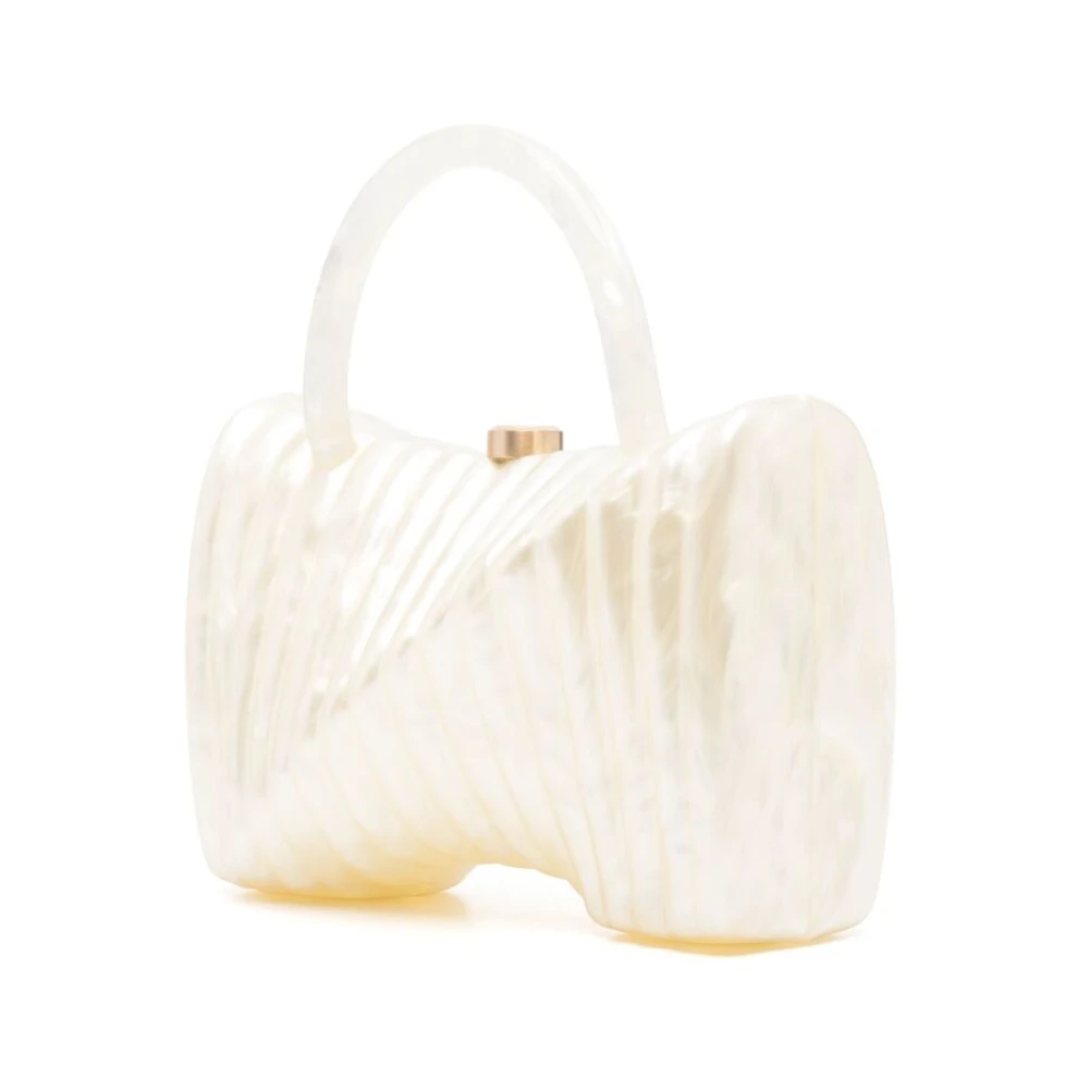 Cult Gaia Witte Handtas met Push-Lock Sluiting White Dames
