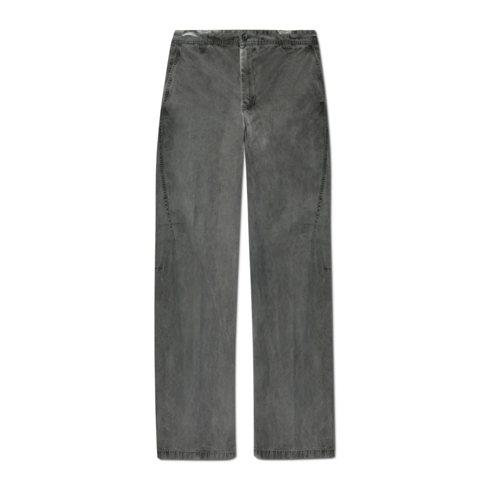 Diesel Men's Gray Straight Trousers,, Trousers P-Franck Small