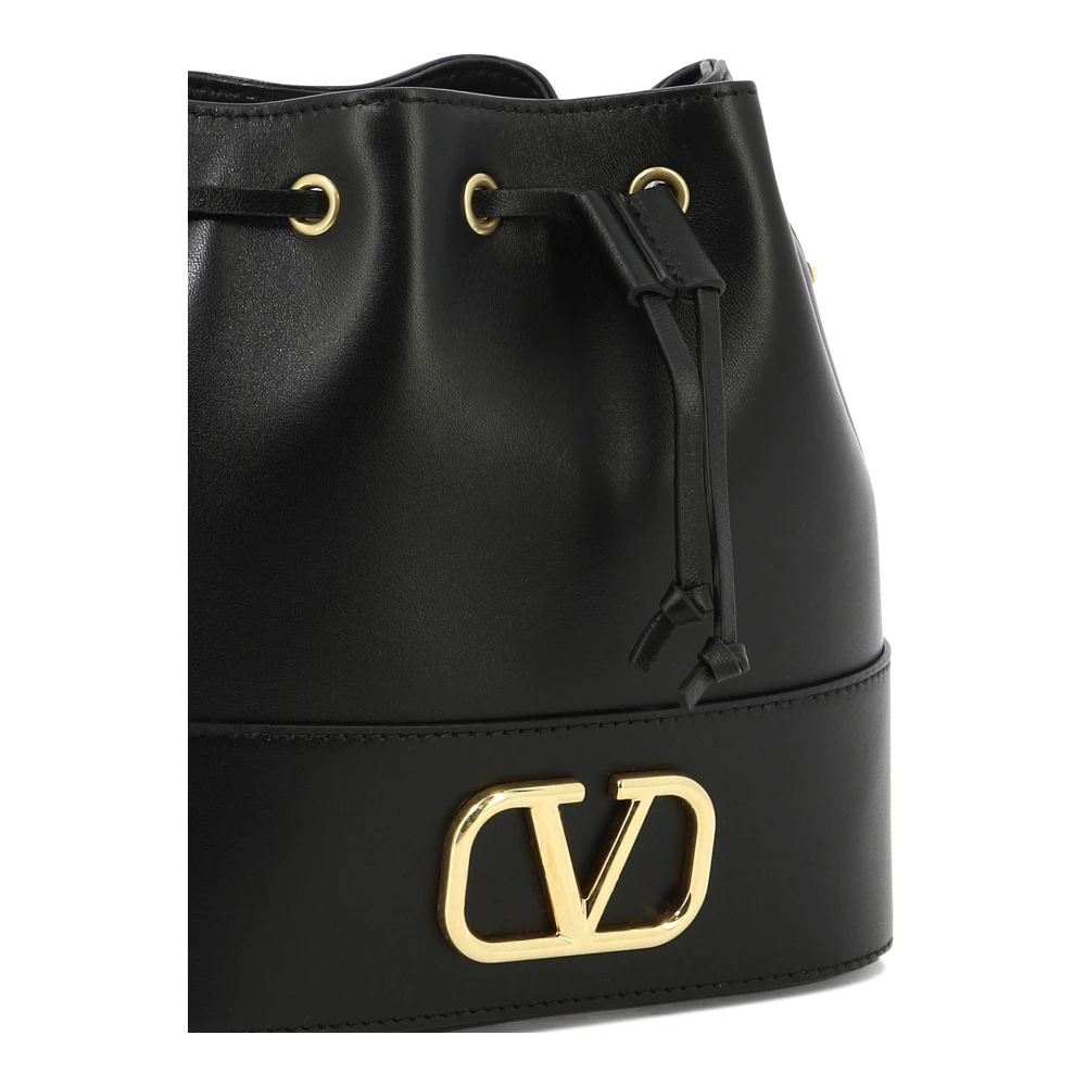 Valentino Garavani VLogo Signature Mini Bucket Tas Black Dames