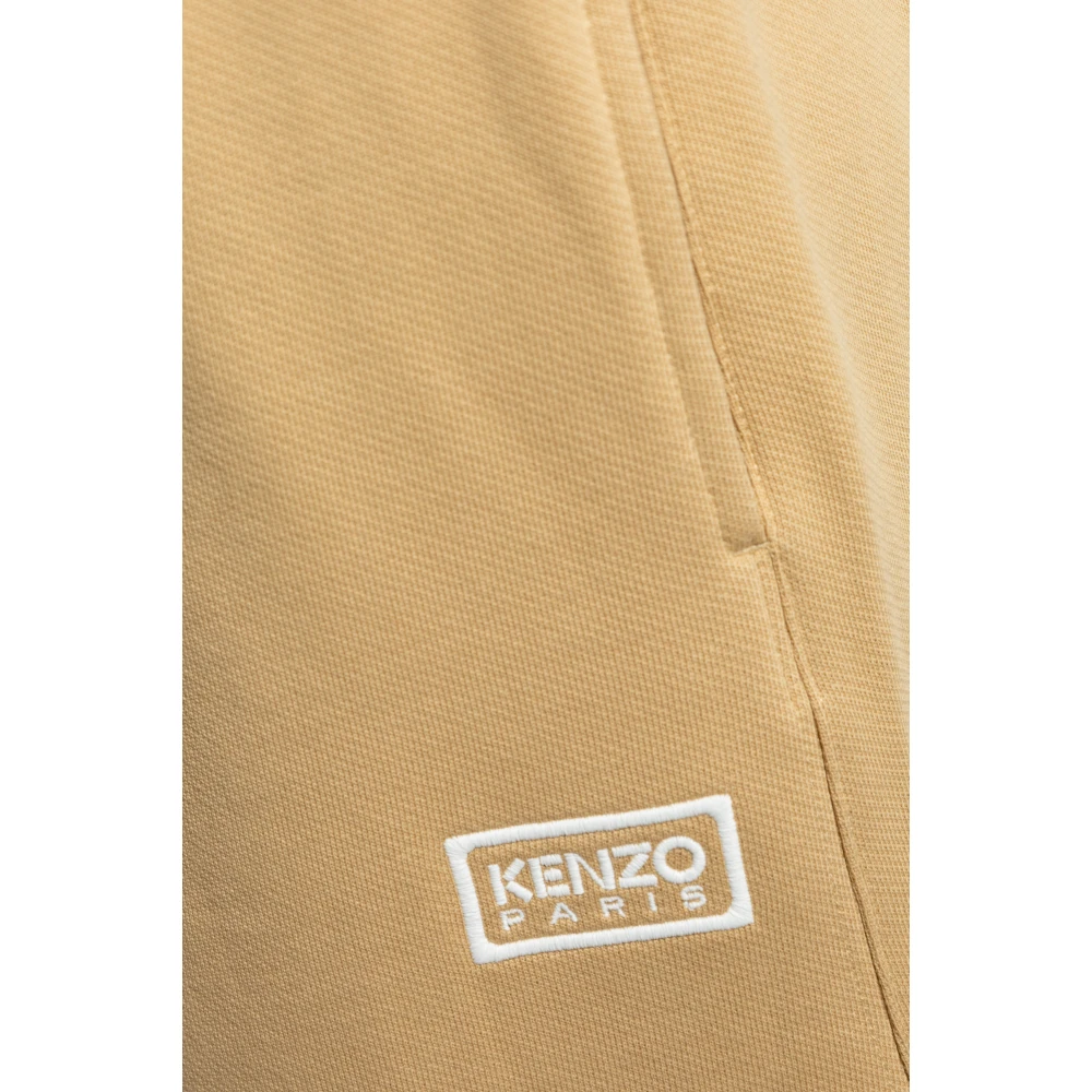 Kenzo Sweatpants met logo Beige Heren