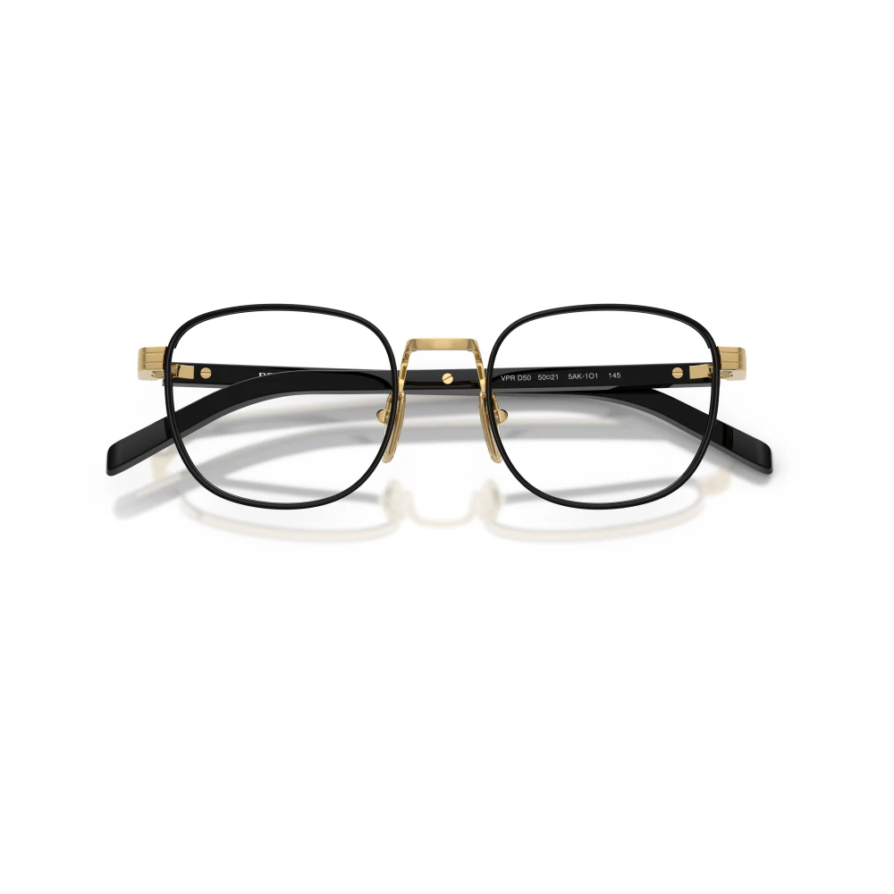 Prada Transparent Man Pr D50v 5Ak1o1 Optical Frames Metal Black Pantos Normal - Image 2