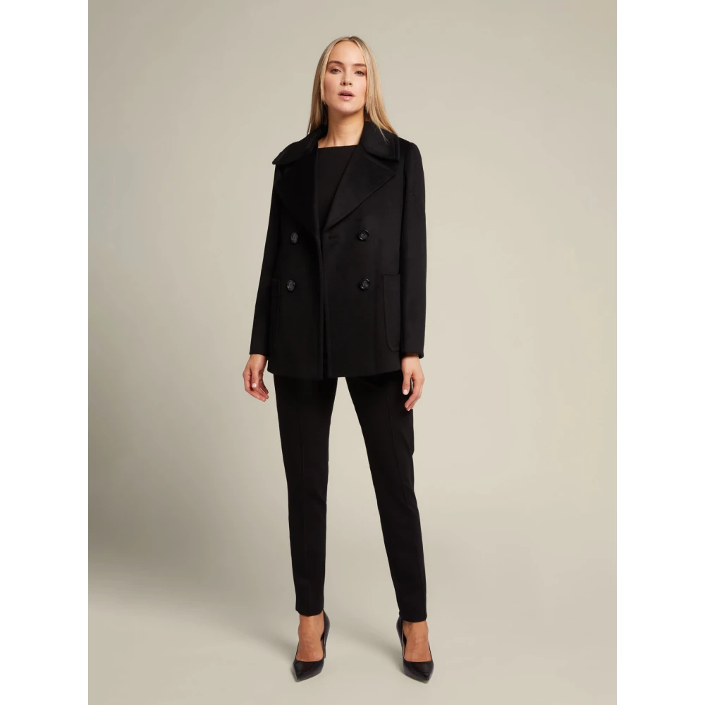 Elena Mirò Luxe dubbelrij Caban Black Dames