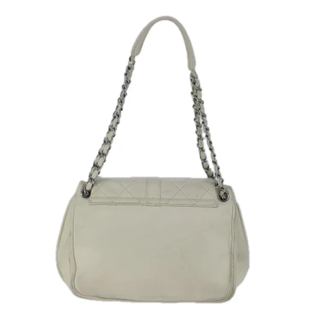 Chanel Vintage Pre-owned Leather chanel-bags White Dames