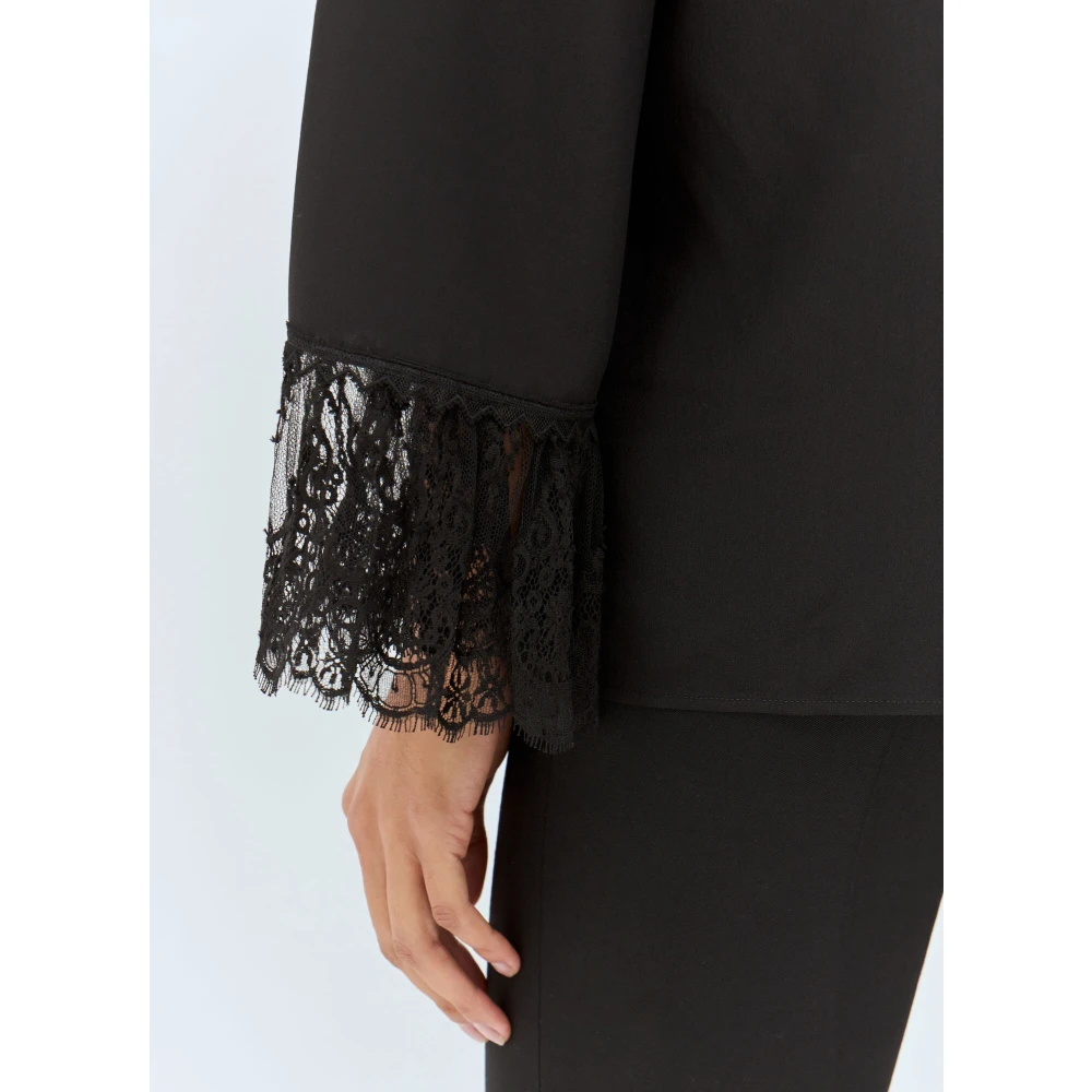 Chloé Blouse met kanten manchetten Black Dames