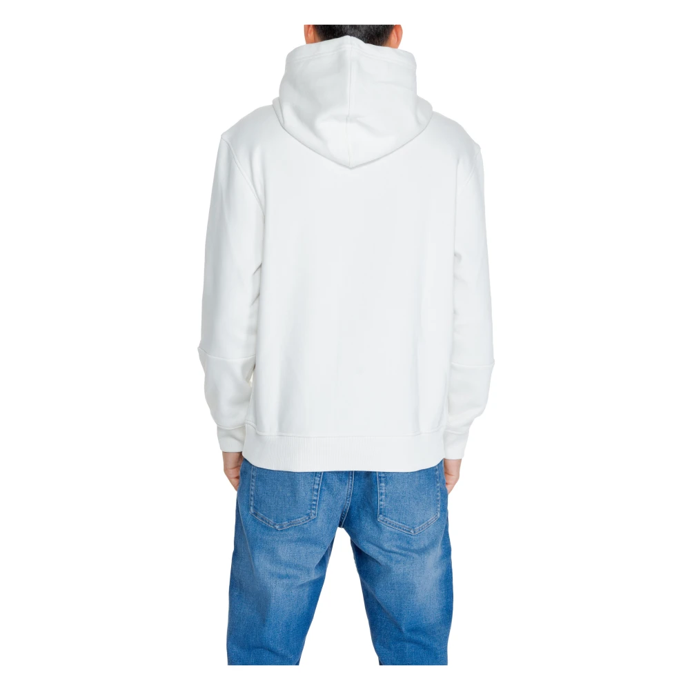 Calvin Klein Jeans Witte Hoodie Mannen Herfst Winter White Heren