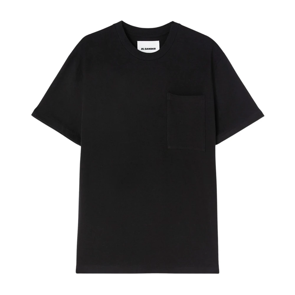 Jil Sander Zwart Zak T-shirt Stijlvolle Casual Shirt Black Heren