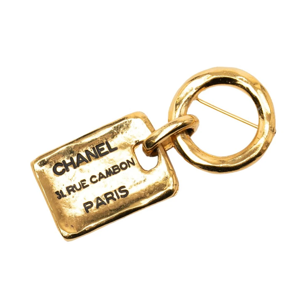 Chanel Vintage Women's Yellow Pre-Owned Novelty Brooch