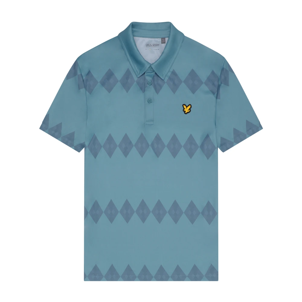 Lyle & Scott Argyle Polo Shirt Blue Heren