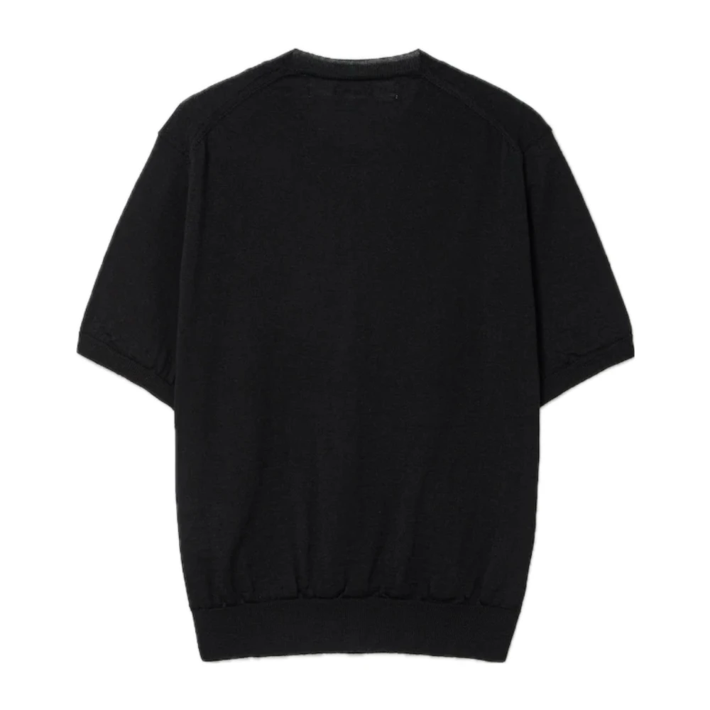 Comme des Garçons Play Geborduurde Hart Wol Vest Black Heren