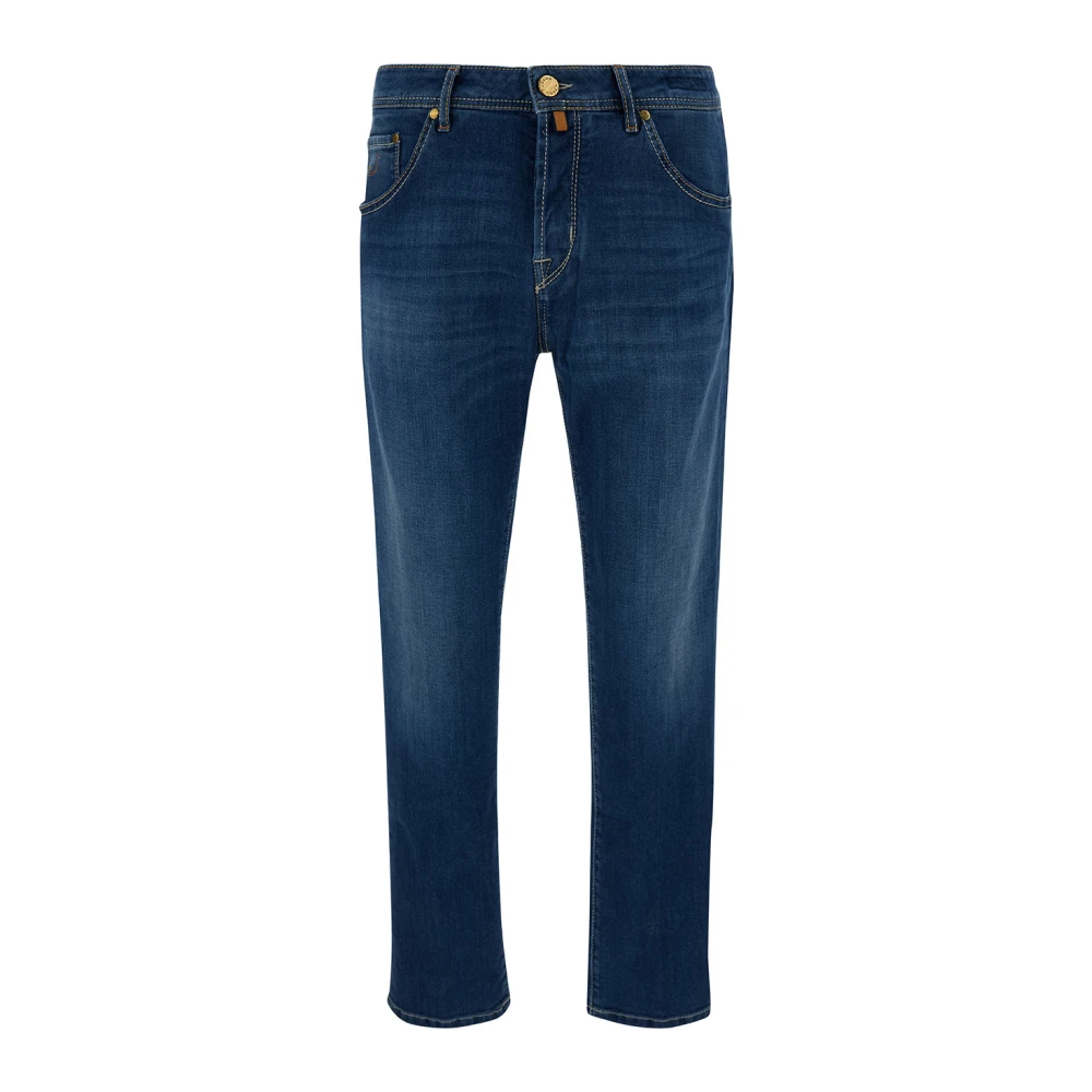 Jacob Cohën Slim Cropped Carrot Jeans Blue Heren