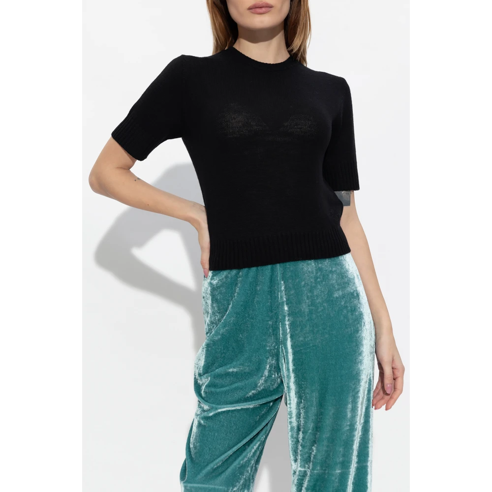 Jil Sander Wollen trui Black Dames