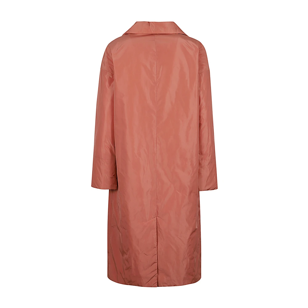Aspesi Lange roze jas met klassieke revers Pink Dames