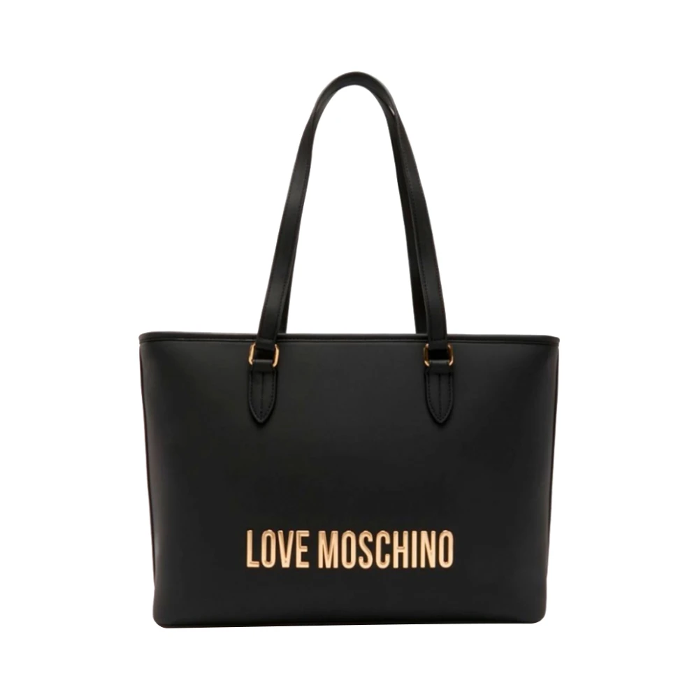 Moschino Zwarte Shopper Tas Elegant en Functioneel Black Dames