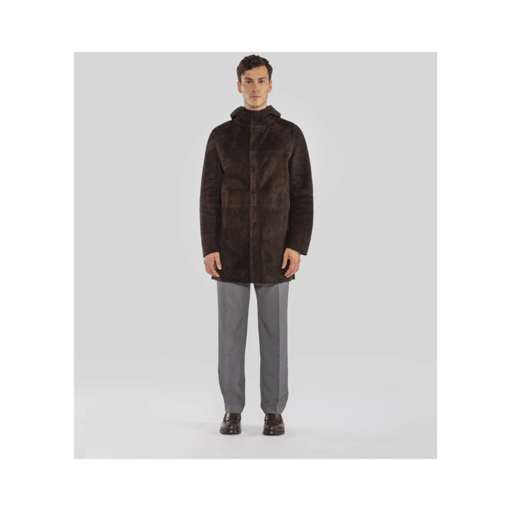 Gimo's Merinillo Suede Parka Superlight Brown Heren