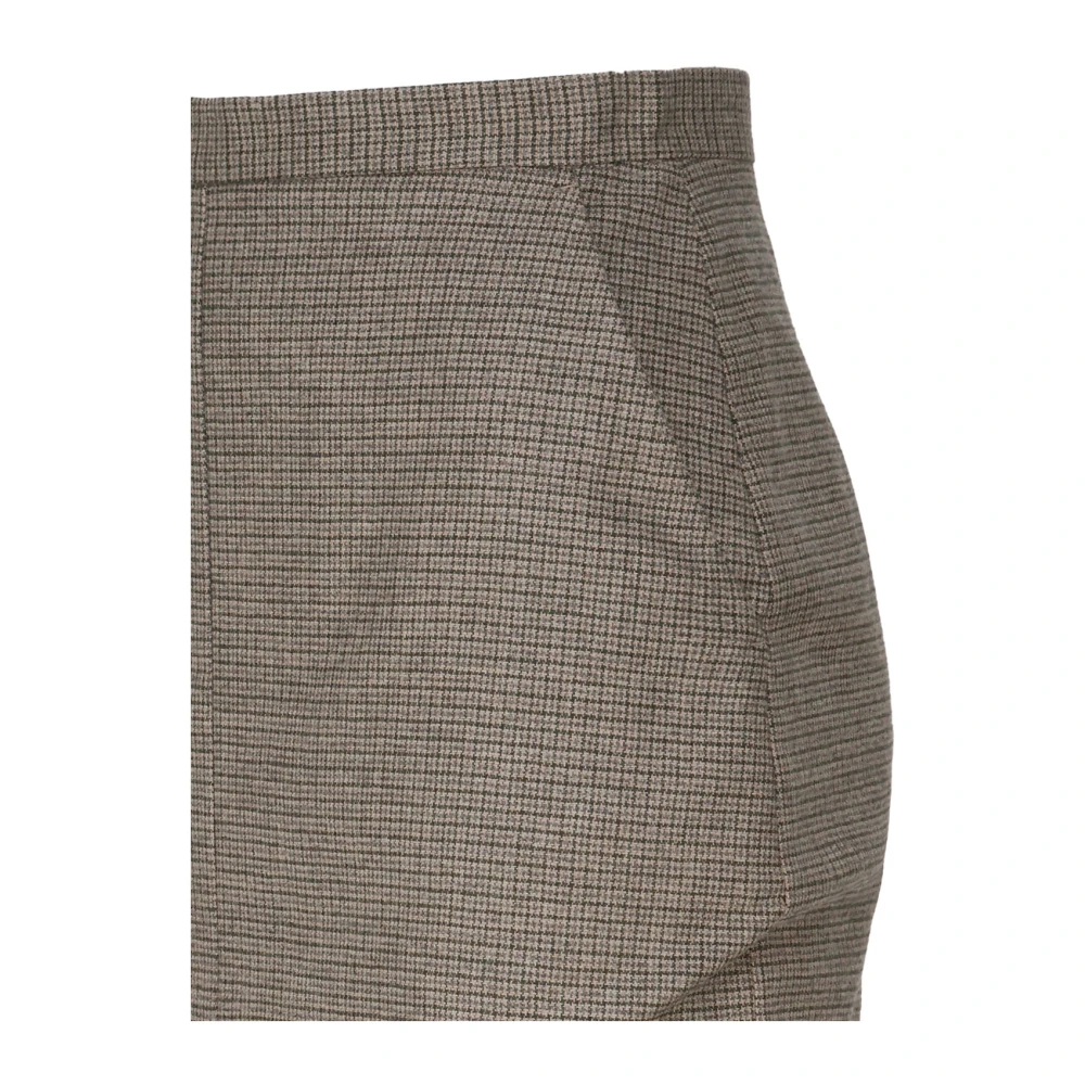 pinko Taupe Pencil Rok Rits Hoge Taille Brown Dames