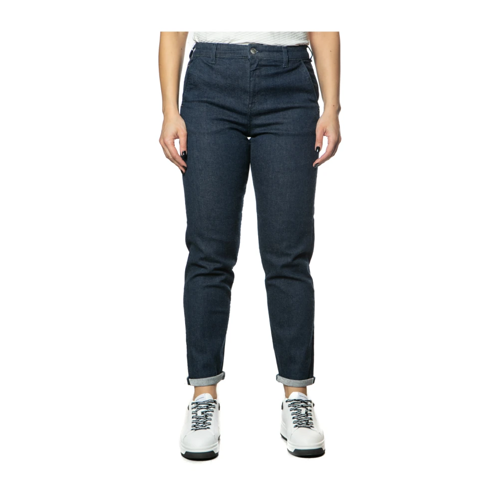 Emporio Armani Denim Blu Cropped Jeans Blue, Dam