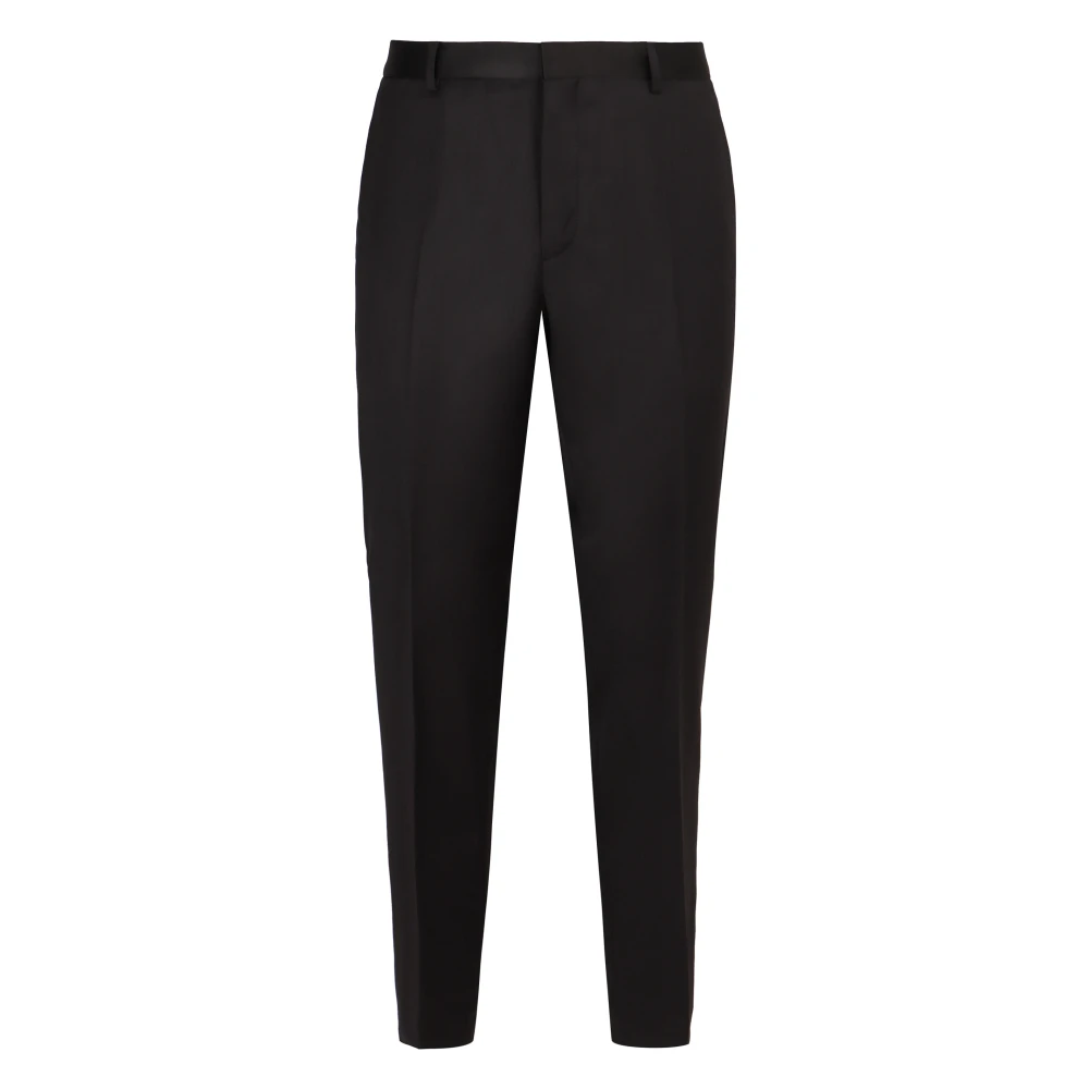 Calvin Klein Getailleerde wollen broek met achterzak Black Heren