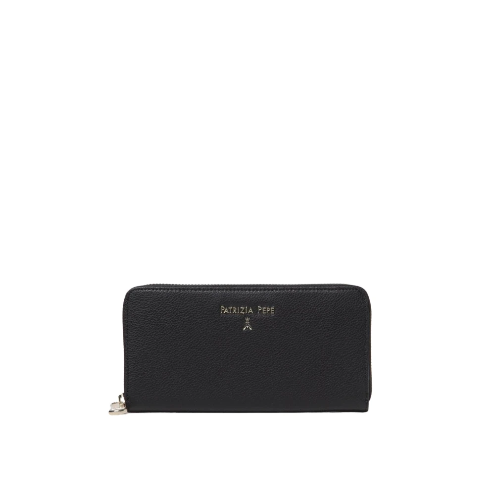 Patrizia Pepe Donna Nero - Portafoglio Con Zip In Pelle - Accessories - One Size