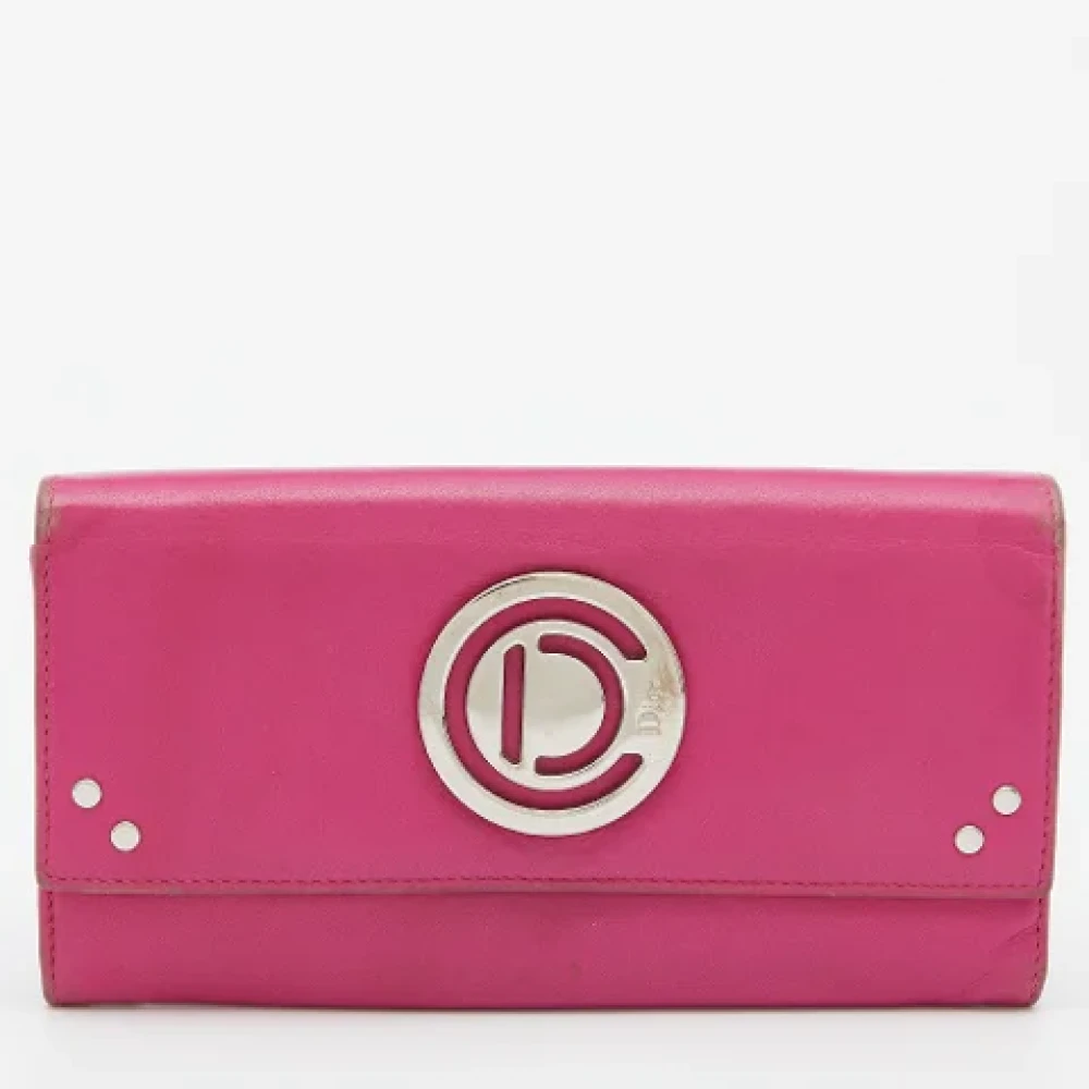 Dior Vintage Pre-owned Leather wallets Pink Dames