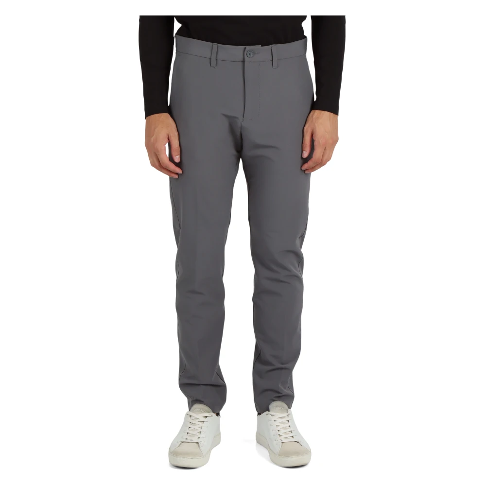 Boss Slim Fit Chinos met knoopsluiting Gray Heren