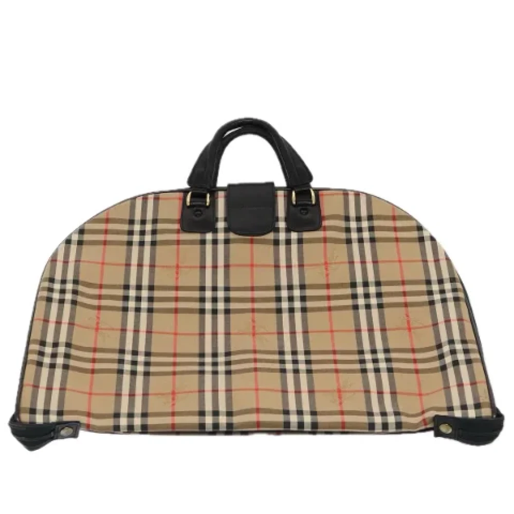 Burberry Vintage Pre-owned Canvas travel-bags Beige Dames