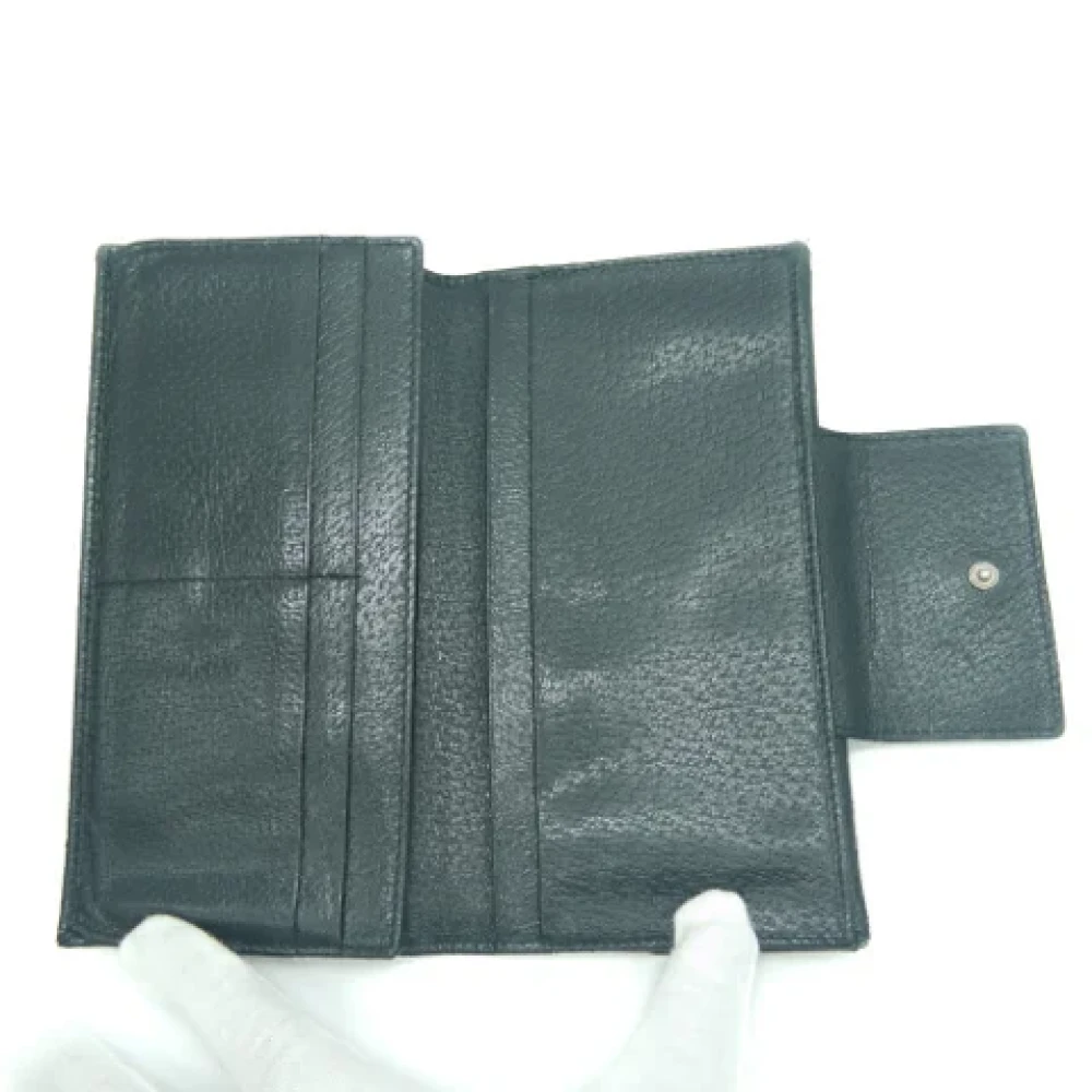 Bvlgari Vintage Pre-owned Leather wallets Green Dames