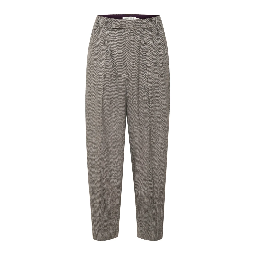 InWear Geplooide broek Bruin Puce Klassieke stijl Brown Dames