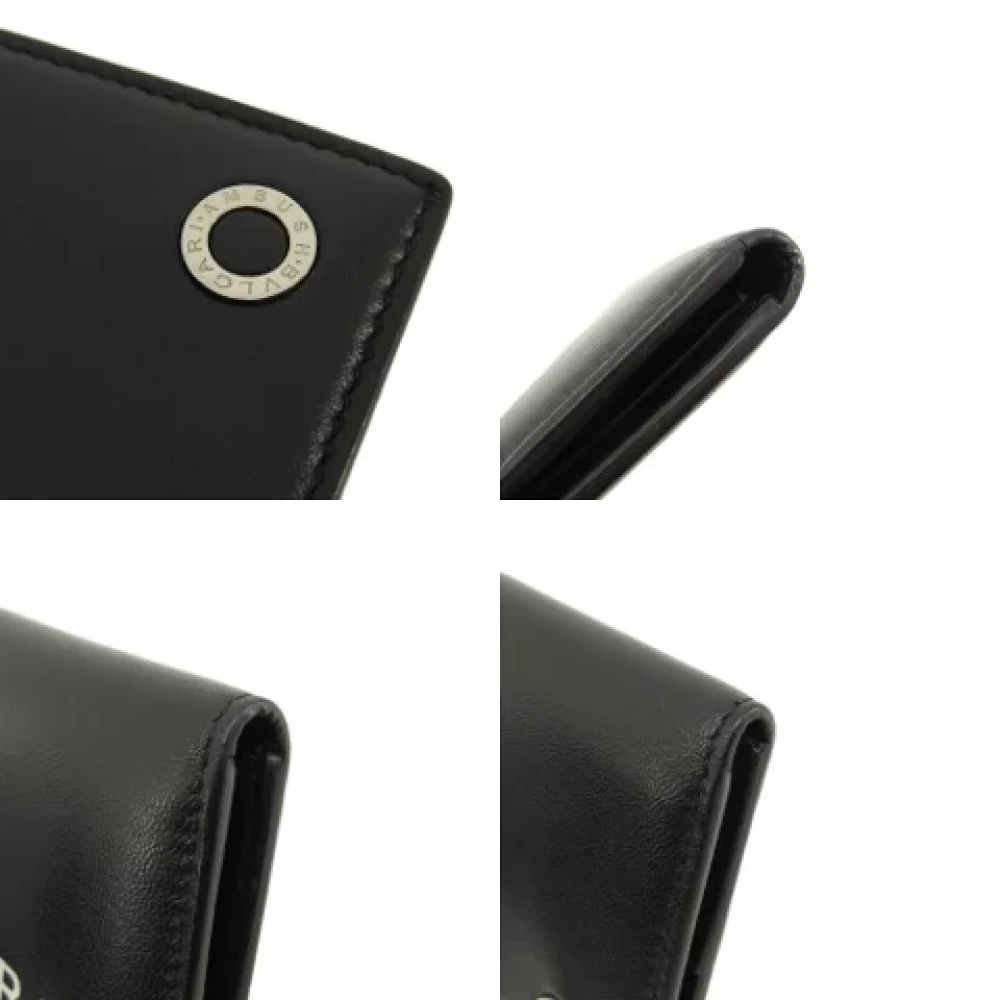 Bvlgari Vintage Pre-owned Leather home-office Black Dames