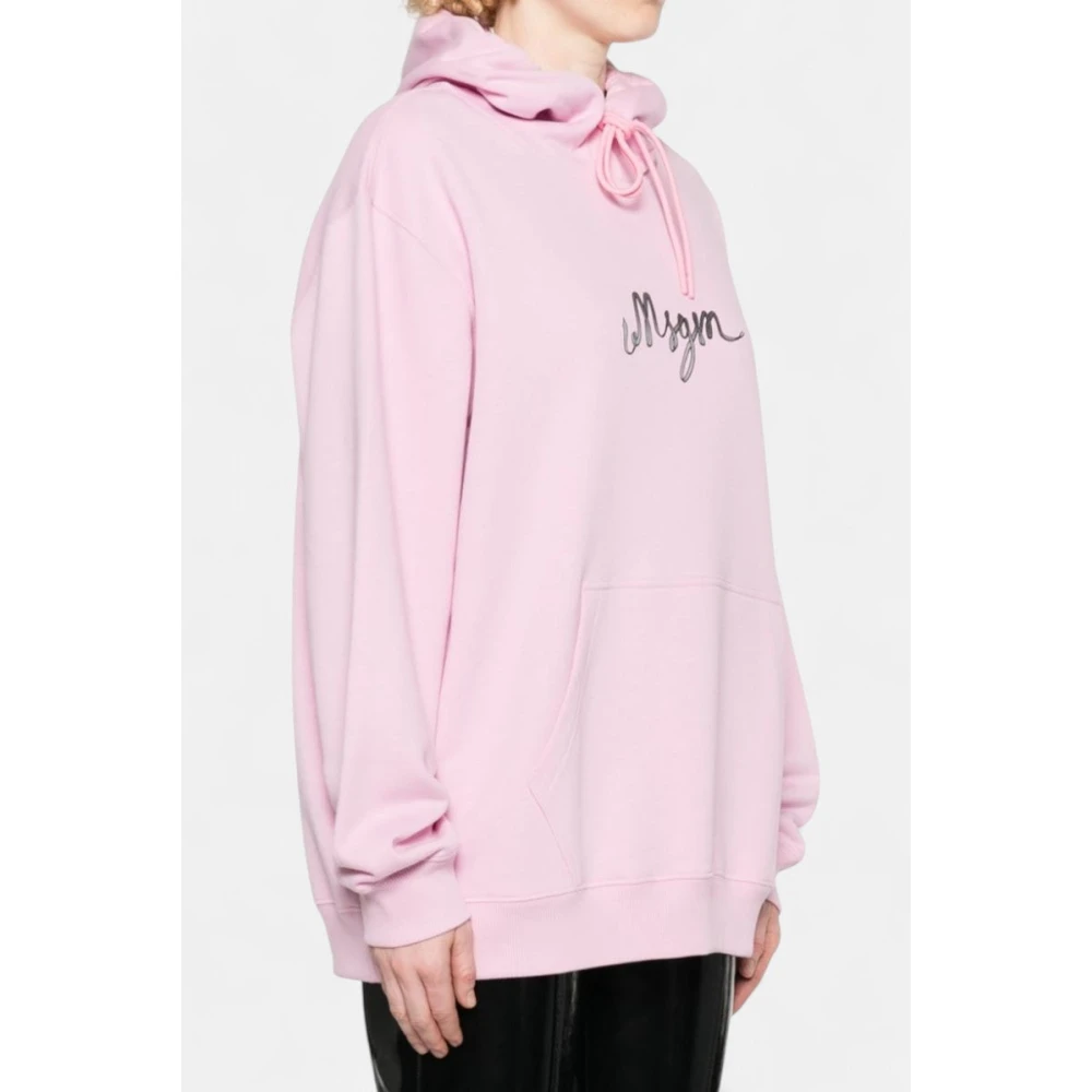 Msgm Hoodie met Logoprint Pink Dames