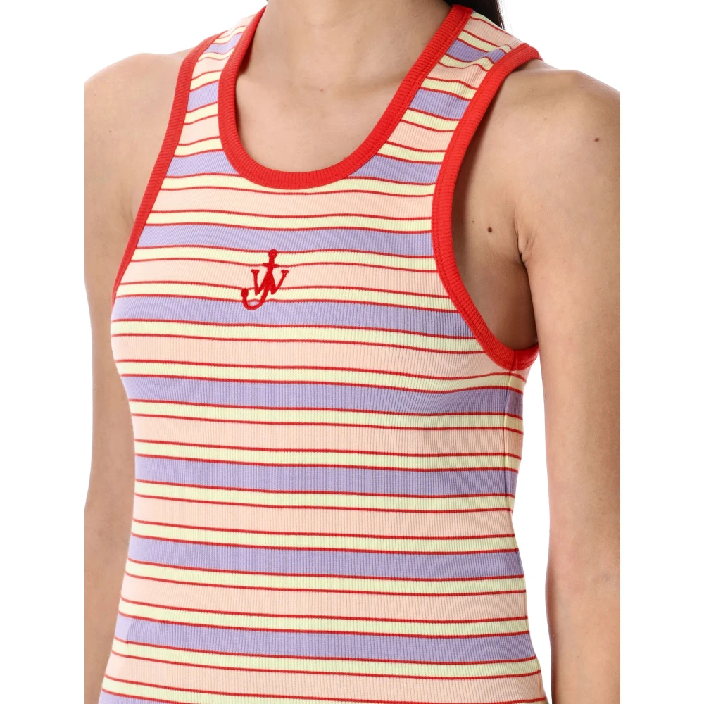 JW Anderson Gestreepte tanktop roze multi Multicolor Dames