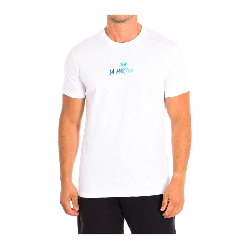 LA MARTINA T-shirt met Korte Mouwen en Merkafbeeldingen White Heren