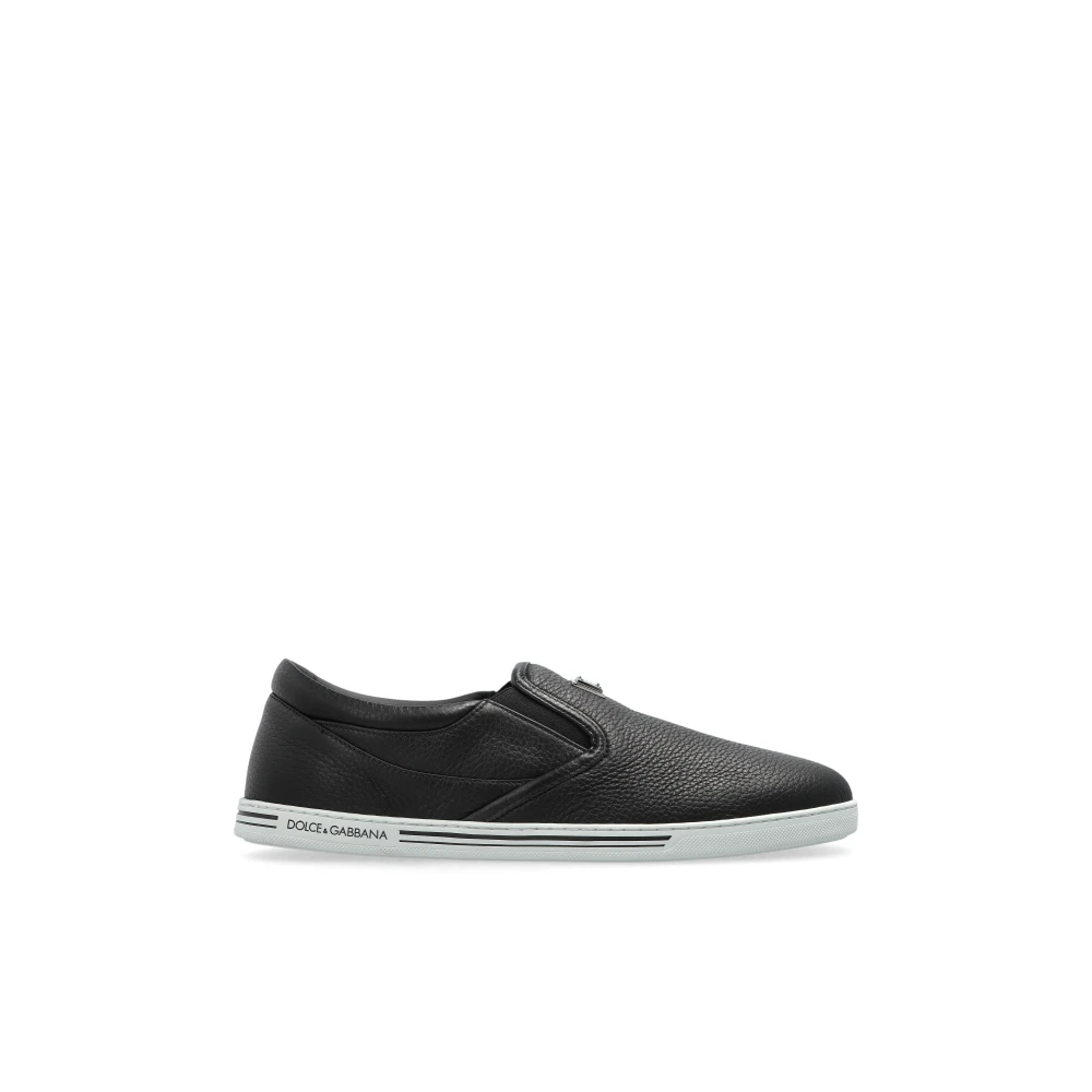 Dolce & Gabbana Men's Black Leather Trainers - Sneakers - 11 Uk - Shoes