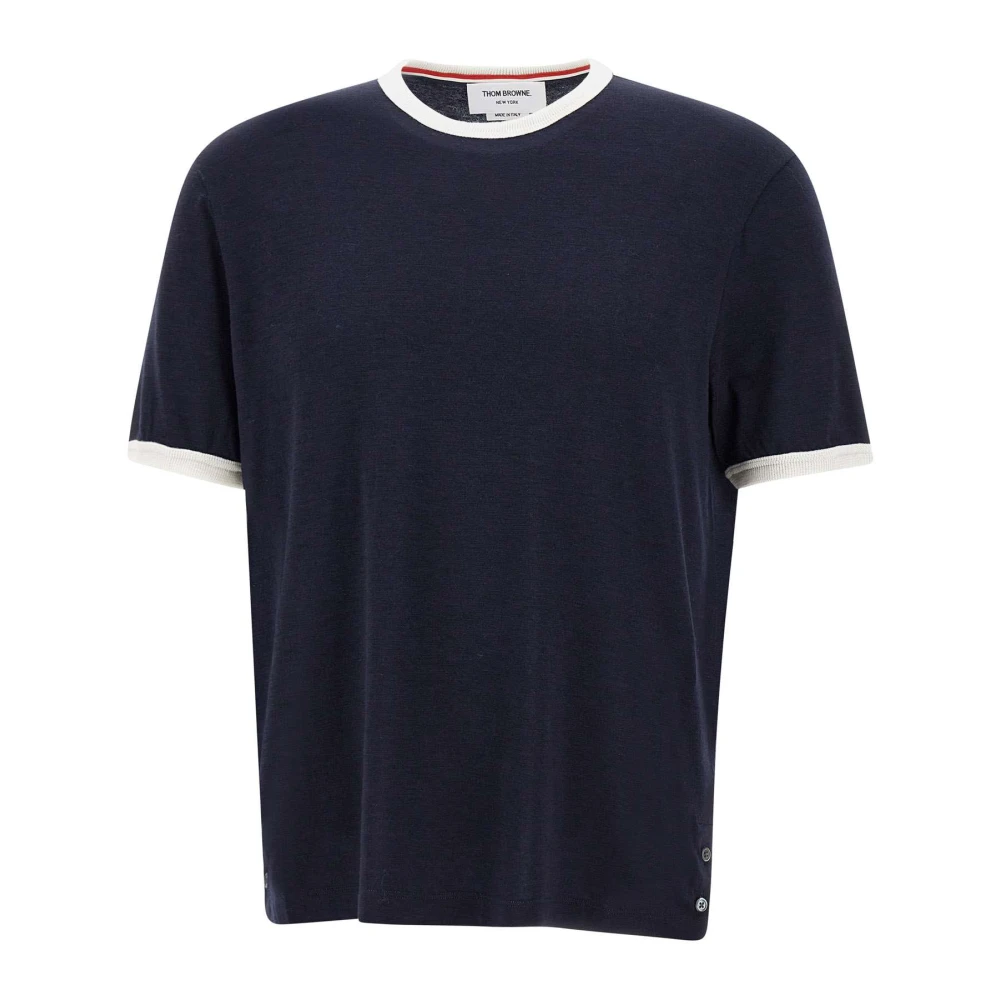 Thom Browne Heren Wol T-shirts en Polos Blue Heren