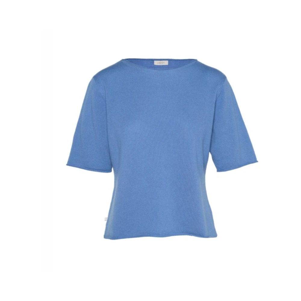 Hést Selma Kortemouw Sweater Blue Dames