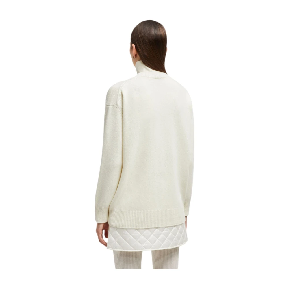 Moncler Geborduurde wol & kasjmier trui White Dames